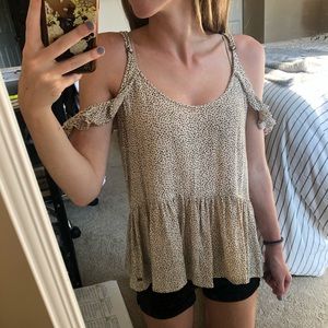 Summer tank top with shoulder detail
